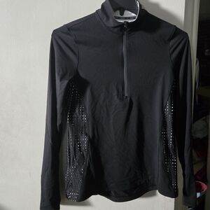 VSX Black Long Sleeve Top with White Accents Pocket In Back